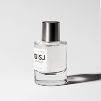 Cilindro superior de plata mate Simplicity 50ml Botella de perfume de vidrio transparente