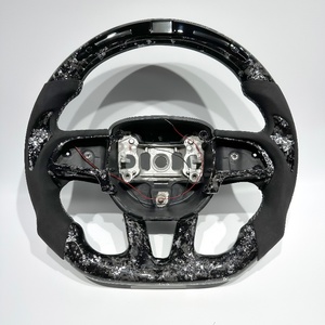 Volant en fibre de carbone de style noir pour Dodge Challenger Charger <span class=keywords><strong>RT</strong></span> Jeep Trackhawk Durango SRT Scat Pack 392 Super Bee - Product Image 3