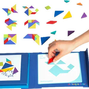 Iq Puzzel Brain Teaser Leren Speelgoed Voor Kinderen Vroeg Educatief Magnetische Houten Blokken Tangram Puzzel