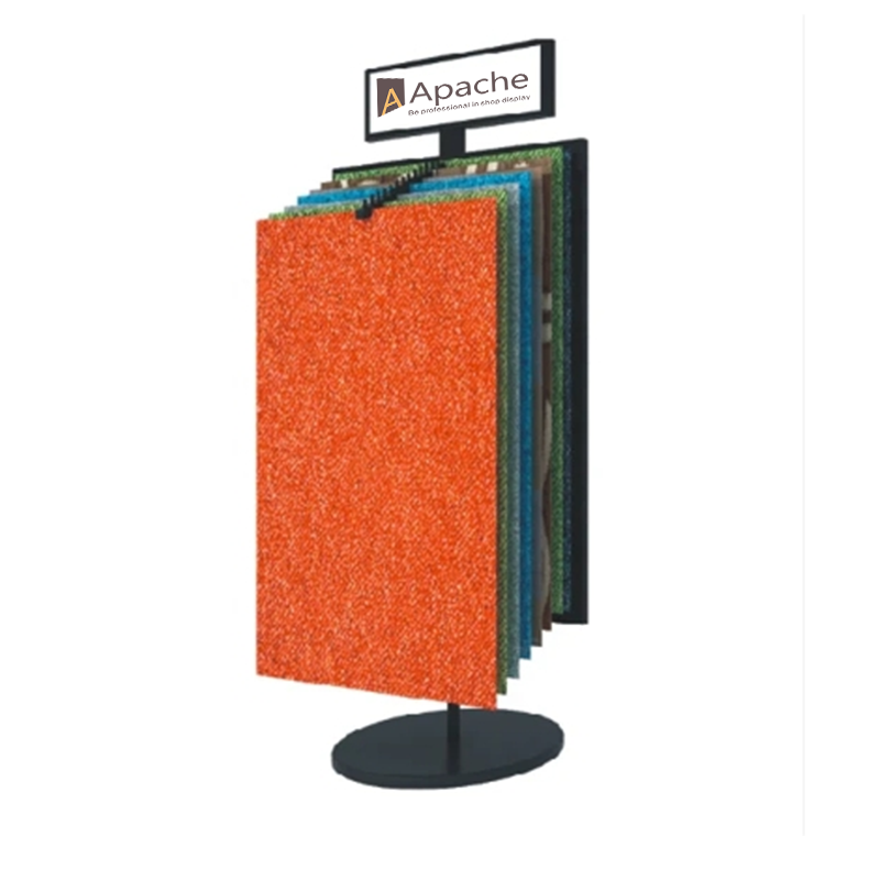Apache Customizable Modern Metal Display Racks with Storage Function for Supermarket Carpet Display Stand — view 5