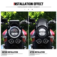 GDREYE Nouveau Cadre de Protection Rétro Intégré pour Phare Extérieur, Cache-Phare Moto pour CB500SF CB500 Super Four