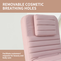 BoJue nouvelle Table de Massage des cils de Base en or blanc moderne construit dans le canapé électrique de contrôle des pieds lit facial de beauté