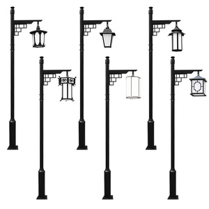 Lampe de jardin solaire de style antique à double tête LED de 3 m pour villa et communauté résidentielle - Product Image 4