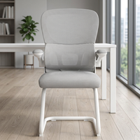 Chaise de bureau ergonomique en maille avec dossier incurvé, accoudoirs rotatifs, design de luxe léger, confortable pour une utilisation prolongée, idéale pour étudiants et bureaux