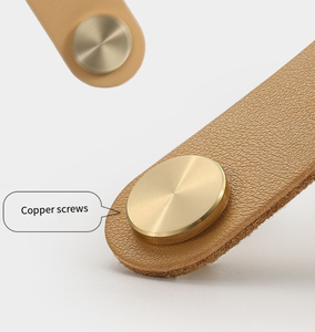 Boutons d'armoire en <span class=keywords><strong>cuir</strong></span> modernes contemporains poignées de tiroir à boutons en métal pour la décoration intérieure et les boutons de <span class=keywords><strong>commode</strong></span> de garde-robe de chambre d'enfants - Product Image 2