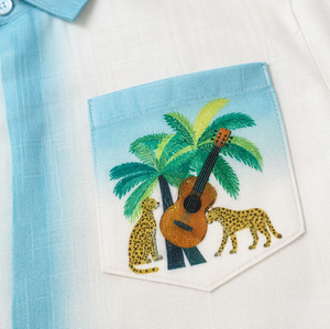 Camicia da Baseball da Uomo con Stampa 3D Tropicale, Asciugatura Rapida, in Poliestere, Colletto Camp, Manica Corta, Abbottonata, Casual Estiva - Product Image 3