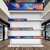 Écran LCD étiré de 24 pouces, affichage numérique en bande large, signalisation numérique Wi-Fi, promotion de marque, affichage de produits sur étagère, Android