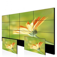 Écran mural vidéo LCD 55 pouces 3x3, contrôleur, moniteur tactile infrarouge, indice de protection IP66, cadre étroit pour les magasins de détail, les salles d'exposition