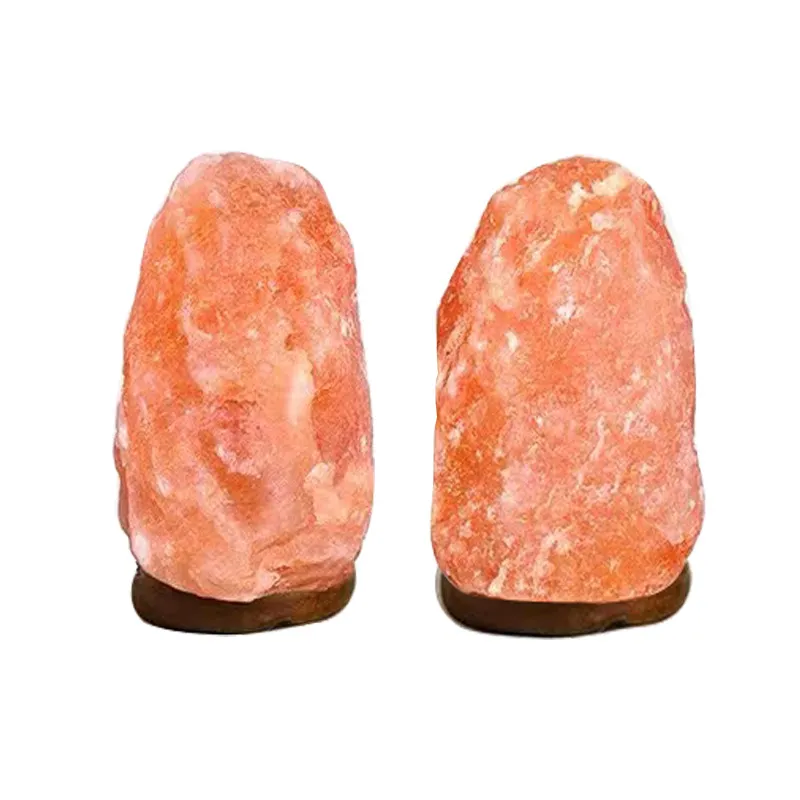 Dekorasi dasar kayu batu kristal alami pakistan lampu garam Himalaya merah muda 2-3kg