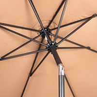 Parasol de plage pliable imperméable pour patio et jardin en tissu polyester