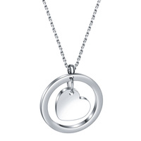 Trendy hartvormige ketting van roestvrij staal, verguld met 18K goud, graveerbaar, met ruimte voor eigen logo, unisex, Valentijnscadeau, sieraden