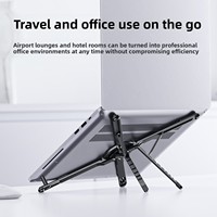 Support magnétique en alliage d'aluminium, multifonctionnel, pliable, universel, portable, pour ordinateurs portables et téléphones mobiles