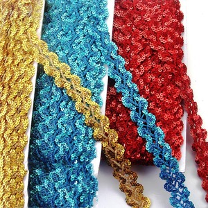Deepeel AP600 2.5 centimetri FAI DA TE Accessori Per il Cucito Trim Oro Argento Prestazioni Vestito Da Ballo Paillette Applique Nastro Paillettes Pizzo - Product Image 3