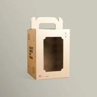 Boîte à gâteau jetable, boîte à macarons, boîte à pâtisserie, boîte à muffins, carton de qualité alimentaire avec fenêtre transparente et poignée