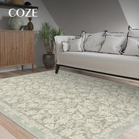 Französischer Retro-Stil Rot-Beiger Blumen-Perserteppich, Haustierfreundlich, Umweltfreundlich, für Wohnzimmer, Schlafzimmer, Bettvorleger