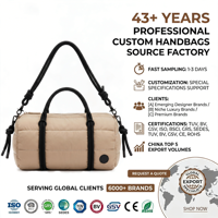 Tas Boston Quilted Cloud Wanita, Berumbai, Mengembang, Pompom, Resleting, Empuk, Tas Selempang Travel, Minimalis, Kantor, Sehari-hari, Kapasitas Besar, OEM