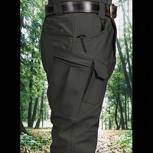 Pantalones Casuales de Verano con Múltiples Bolsillos, de Lona, de Frente Plano, Tejidos, de Cintura Media, para Exteriores - Product Image 3