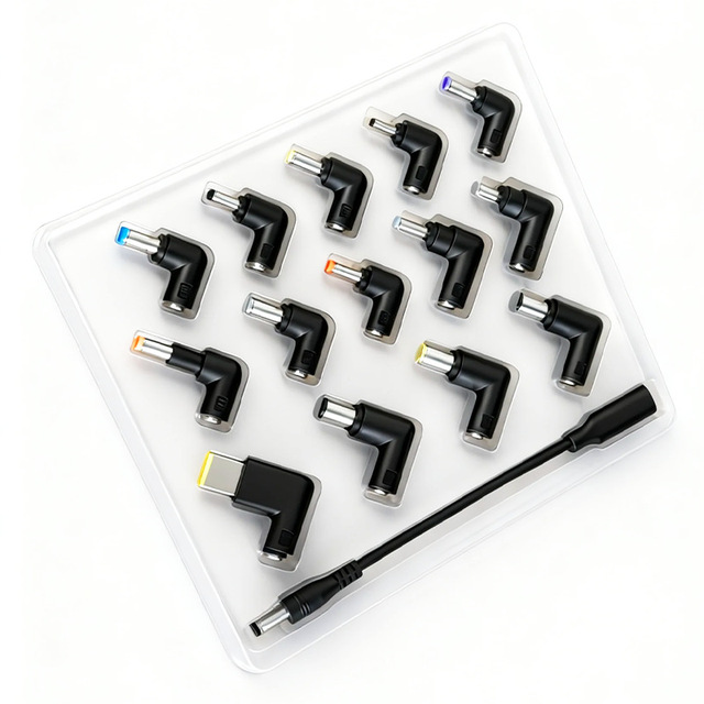 100W Laptop Charging Cable Kit with 14 Connectors 18.5-20V PD Fast Charger Adapter for Lenovo Dell HP ASUS Acer Outdoor Use