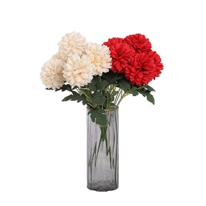 Boule de chrysanthème artificielle à 7 têtes, fleur en soie plastique haute simulation pour décoration de vase à la maison - Product Image 5