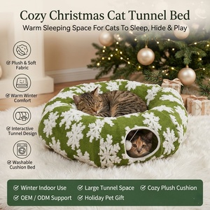 Coussin de couchage douillet en peluche pour chat d'intérieur, respirant et lavable, nid pour petits chats et chatons, idéal pour la maison et les vacances - Product Image 3