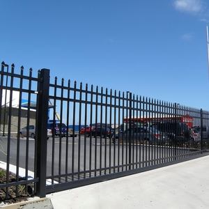 Clôture <span class=keywords><strong>de</strong></span> jardin en acier noir 6x8 pieds, portails d'entrée extérieurs, panneaux <span class=keywords><strong>de</strong></span> clôture <span class=keywords><strong>de</strong></span> protection, portail et clôture <span class=keywords><strong>de</strong></span> sécurité <span class=keywords><strong>pour</strong></span> allée - Product Image 2