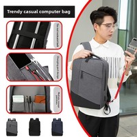 Nouveau sac à dos d'affaires décontracté pour ordinateur portable, grand sac d'école Oxford durable à fermeture éclair étanche pour étudiants