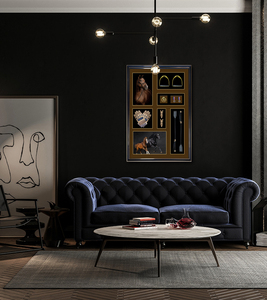 Suministro de fábrica 3D tema ecuestre lienzo pintura marco negro estilo Art <span class=keywords><strong>Deco</strong></span> para decoración del hogar - Product Image 3