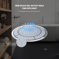 Foheel Proway — pomme de douche murale en plastique ABS, chromé, 10 pouces, pommeau de douche pluie, fixation au plafond, pour salle de bain