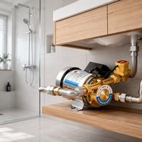 Pompa Booster Listrik Otomatis Kecil 220V/110V untuk Pemanas Air Kompatibel dengan Colokan UK/EU/US untuk Penggunaan Rumah Tangga