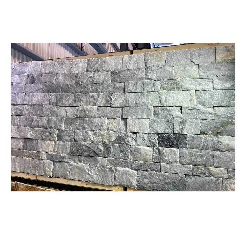 Venda imperdível encoberto cinza mármore exterior empilhado pedra de parede cultura de cladagem