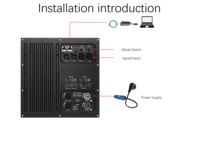 Aoshen - Vente en gros - Amplificateur actif de classe D à 3 canaux, 2000 watts, alimentation à découpage, module DSP, panneau en aluminium, protection intégrale