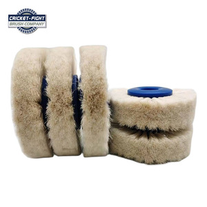 Brosse de polissage en laine Cricket-Fight, disque de 78 mm, poils de 15 mm, pour meuleuse d'établi, polissage de matériel - Product Image 2