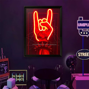 Fresh flowers LED picture frame neon indoor hanging <b>wall</b> decoration luminous hanging painting USB powered <b>dimmable</b> ambient <b>light</b> - Product Image 6