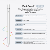Stylet universel capacitif actif à écran tactile magnétique à repousse de la paume en métal, haute sensibilité, détection d'angle d'inclinaison pour