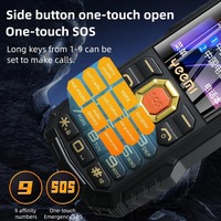 Teléfono Móvil Resistente Q7 GSM 2G con Batería Grande, Doble Linterna, Pantalla HD de 1.77 Pulgadas, Doble SIM, Botones Grandes, Teléfono Celular Económico para Personas Mayores