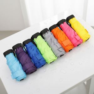 Parapluies de poche promotionnels personnalisés pour l'extérieur, mini parapluies de voyage de marque avec protection UV, parapluies pliables transparents à 5 sections pour la pluie - Product Image 4