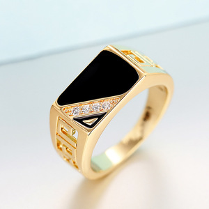 Anello Geometrico Vintage Stile Old Money per Donne, Elegante Dettaglio in Smalto, Gioiello alla Moda per Uso Quotidiano e Feste - Product Image 1