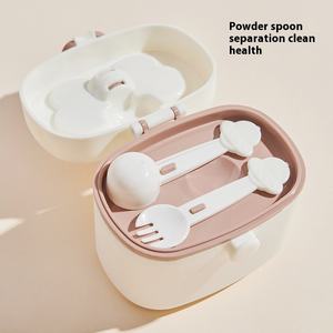 Boîte à <span class=keywords><strong>lait</strong></span> en <span class=keywords><strong>poudre</strong></span> multifonctionnelle portable Golden Baby, écologique, pour les sorties de bébé, avec <span class=keywords><strong>compartiment</strong></span> anti-humidité en PP et silicone - Product Image 4