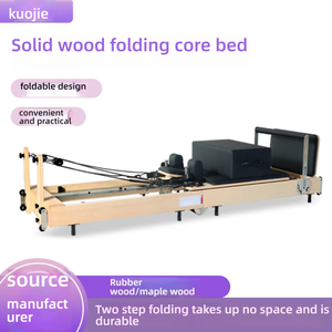 Cama de Pilates Plegable de Madera de Roble, Máquina de Ejercicio para Estudio de Yoga, Reformer de Pilates de Alta Calidad para Gimnasio y Hogar - Product Image 2