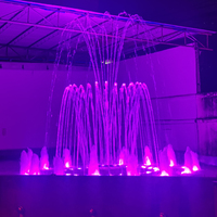 Fuente de Agua Comercial de Acero Inoxidable, Diseño Tropical, Construcción Ecológica y Duradera, Voltaje Universal para Uso en Exteriores