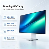 Nouvel écran de jeu HDR ultra-clair et brillant, 32 pouces, 6K, écran plat IPS en aluminium, design Retina, bureau