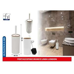 Portascopino per WC LONDON LINE Bianco - Product Image 1