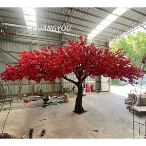 Nouvelle arrivée <span class=keywords><strong>rouge</strong></span> 3.5m de haut et 7.5m de large grands arbres à fleurs japonais arbre à fleurs de <span class=keywords><strong>cerisier</strong></span> artificiel pour la décoration extérieure de restaurant - Product Image 6