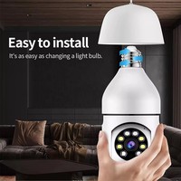 Caméra dôme Wi-Fi panoramique 360° sans fil OEM 2MP pour ampoule intérieure, vision nocturne, caméra réseau PTZ, meilleure vente