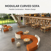 Canapé modulaire moderne en forme de S, sièges incurvés pour salle d'attente, canapé de réception pour bureau, hall d'entrée, appartement, salle d'exposition