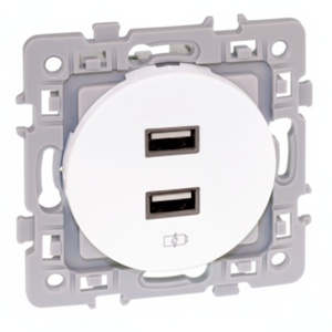 Dual <b>USB</b> a 5.5V White Square Charger & <b>Adapter</b> - Product Image 1