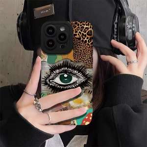 Léopard Eye Carte Impression Élève Oeil Pro Caméra Trou TPU Housse de Téléphone Portable pour Iphone 8 X Xr Xs Max 11 12 13 14 15 16 17 Pro - Product Image 2