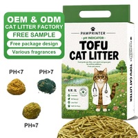 Litière pour chat en tofu agglomérante à changement de couleur PH, directement de l'usine, écologique, Arena De Tofu