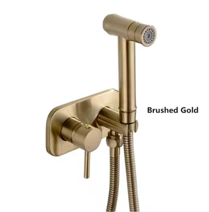 Handheld New Style Brushed Gold <strong>Toilet</strong> Bidet Set with Valve Stainless Steel Bathroom Bidet <strong>Sprayer</strong> - Product Image 5
