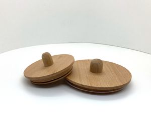 Nouvelle conception, bougie décorative de luxe en verre avec couvercle en bois à surface plate, idéale pour les huiles essentielles (vente en gros) - Product Image 1
